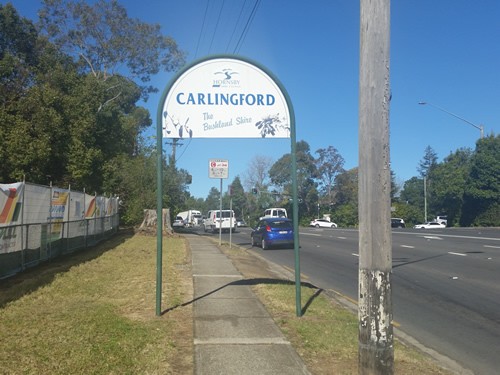 Pest Control Carlingford - Road sign on Pennant Hills Road