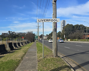 Liverpool Road Sign