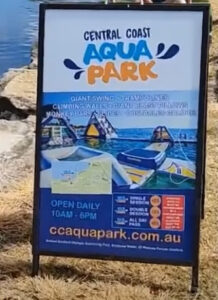 Central Coast Aqua Park Sign