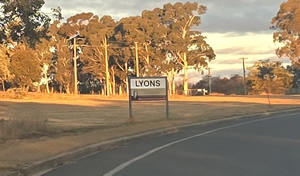 Lyons Road Sign