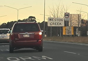 Weston Creek Sign