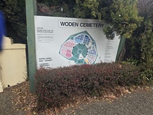 Woden Cemetry Map