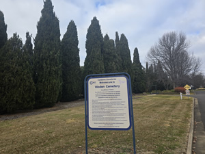 Woden Cemetry Sign